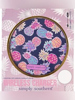 Simply Southern Pink Pineapple Wireless Charger